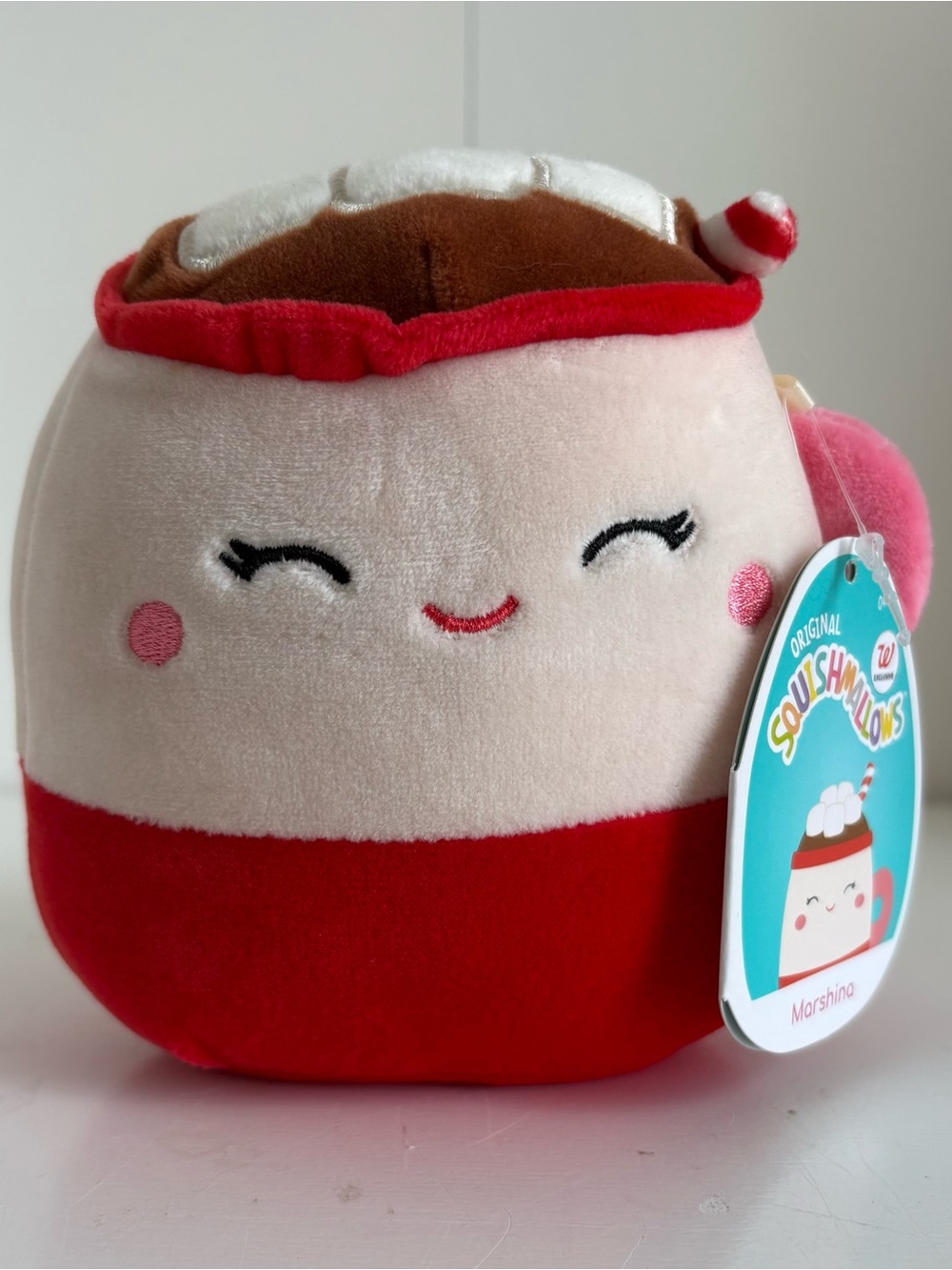 Squishmallows Marshina Hot Cocoa Plush - Red, Pink, Brown, White